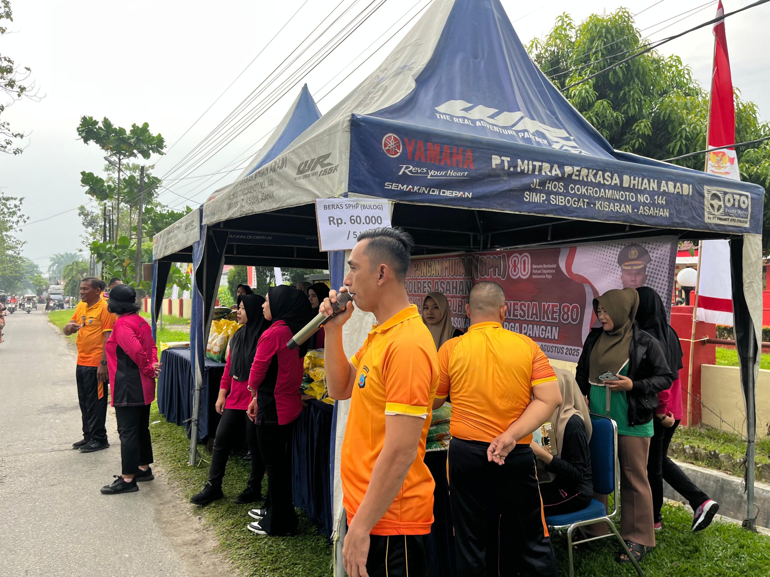 Polsek Kota Kisaran Gelar Gerakan Pangan Murah dalam Rangka HUT RI ke-80